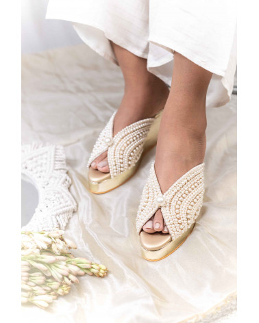 Buy Pearl Sandals Heels for Women | Leatherette | The DIYverse