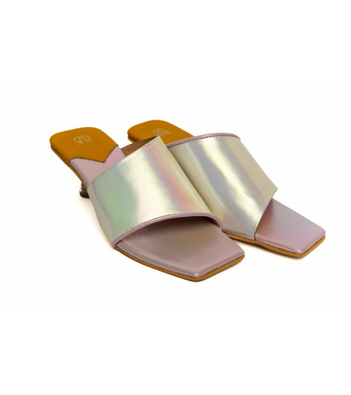 Rosate Heel Sandal for Women| Transparent Heels with Pearl Inside