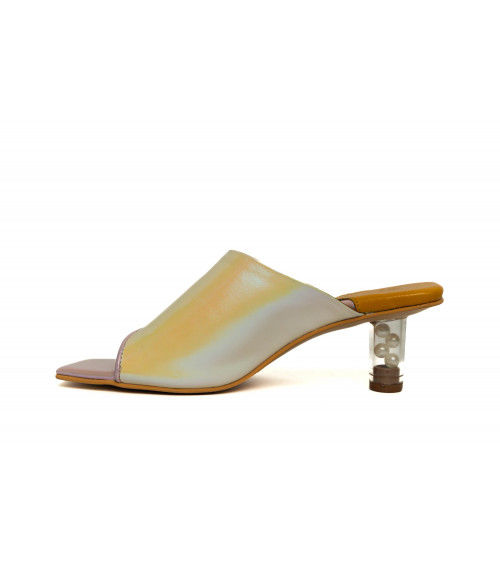 Rosate Heel Sandal for Women| Transparent Heels with Pearl Inside