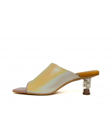 Rosate Heel Sandal for Women| Transparent Heels with Pearl Inside