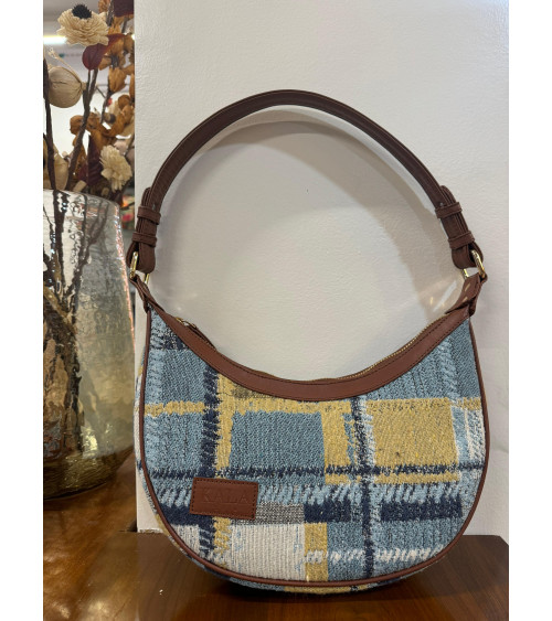 Marine Blue Half Moon Bag