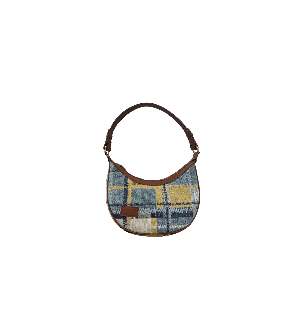 Marine Blue Half Moon Bag