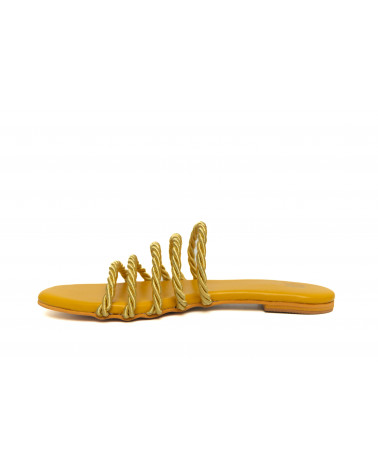 Shop Dori Flat Sandals Online in India | Sun Yellow | The DIYverse