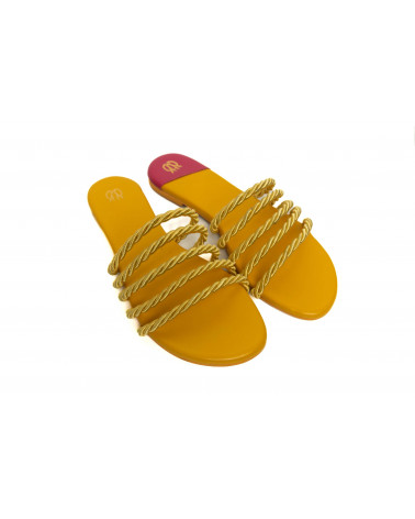 Shop Dori Flat Sandals Online in India | Sun Yellow | The DIYverse