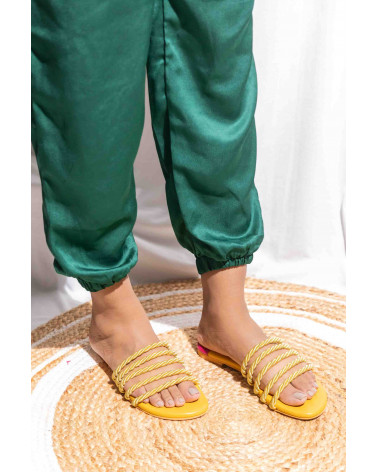 Shop Dori Flat Sandals Online in India | Sun Yellow | The DIYverse